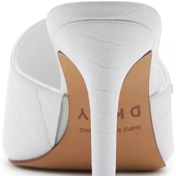 Dkny Bronx Dress White Croc Sandals - Picture 4 of 4